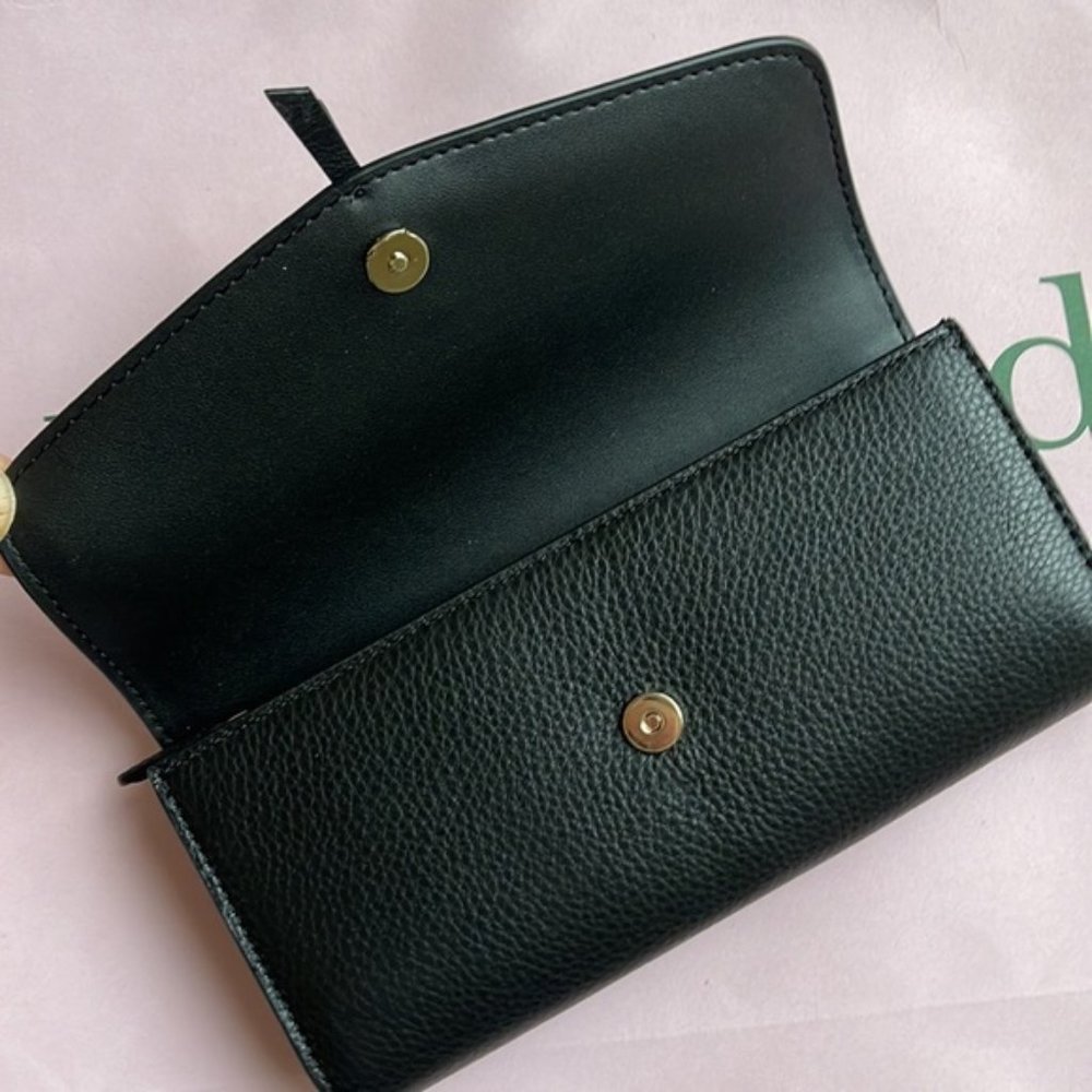 Kate Spade Marti Large Slim Flap Wallet Black - Picture 14 of 16